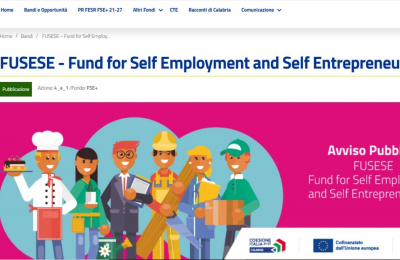 Microcredito  autoimprenditorialità: bando  FUSESE Calabria 2025