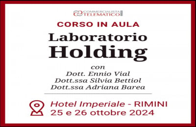 Holding: laboratorio professionale corso full immersion in aula Ottobre 2024