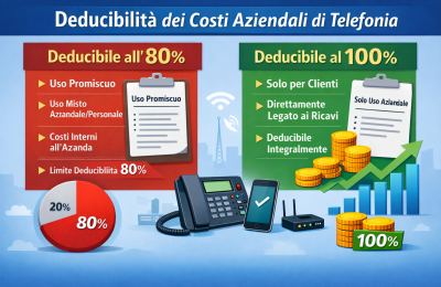 Spese di telefonia aziende: quando sono interamente deducibili