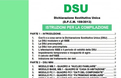 DSU per ISEE 2026:  ecco il nuovo modello