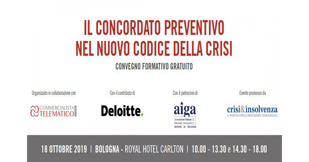 Il Concordato Preventivo Nel Nuovo Codice Della Crisi - Convegno ...