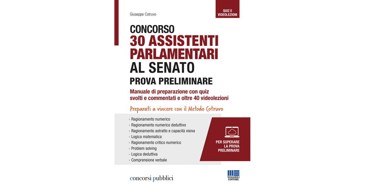 Senato della Repubblica, concorso per 30 Assistenti Parlamentari