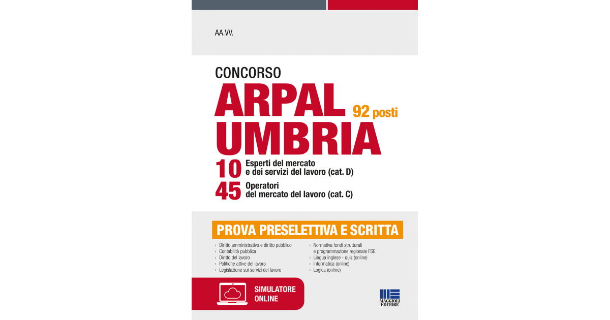 Concorso ARPAL Umbria 2022 - 92 Posti - FISCOeTASSE.com