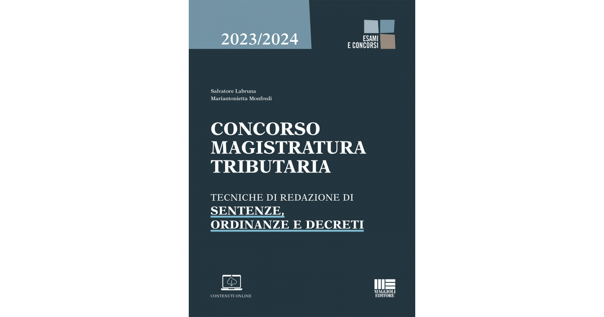 Concorso Magistratura Tributaria - Libro Di Carta - FISCOeTASSE.com