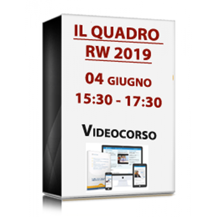 VideoCorso in diretta - Il quadro RW 2019