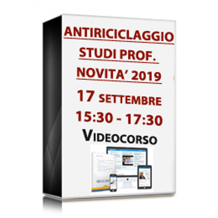 VideoCorso in diretta - Antiriciclaggio studi 2019