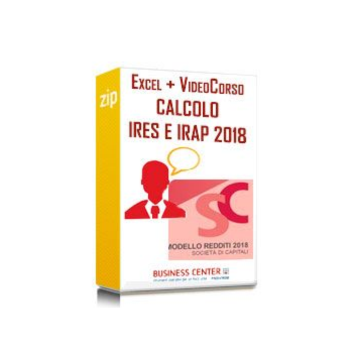 Calcolo IRES e IRAP 2018 (Excel + Videocorso)