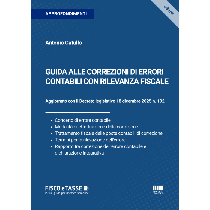 Guida alle correzioni di errori contabili | eBook 2026