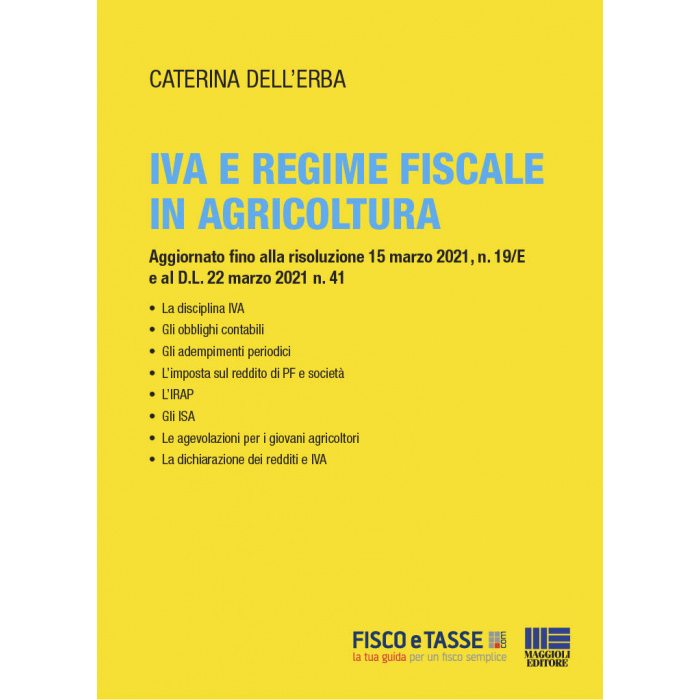 Iva e regime fiscale in agricoltura (eBook)