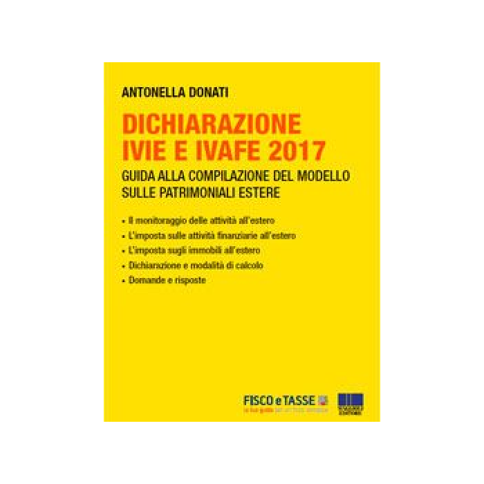 Dichiarazione IVIE e IVAFE 2017 (eBook)