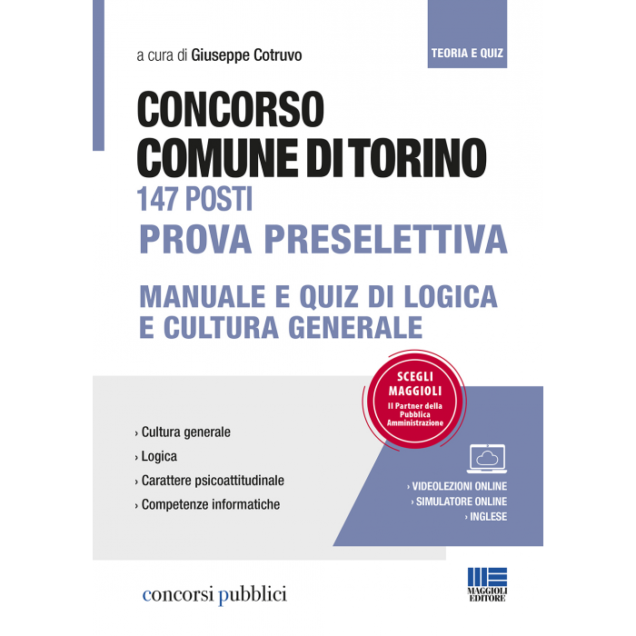 Concorso Comune di Torino 147 posti Manuale e Quiz