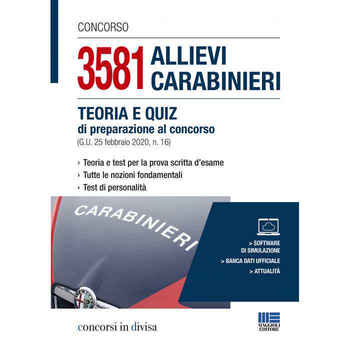 Concorso 3581 Allievi Carabinieri - Libro carta