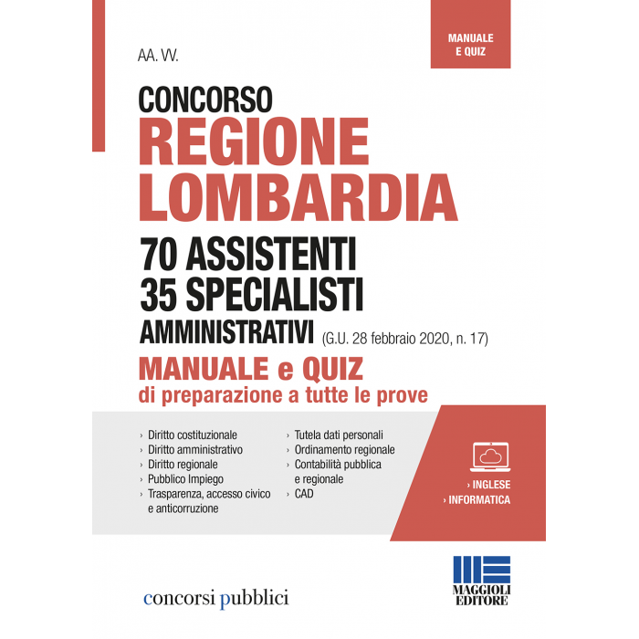 Concorso Regione Lombardia 70 Assistenti 35 Specialisti