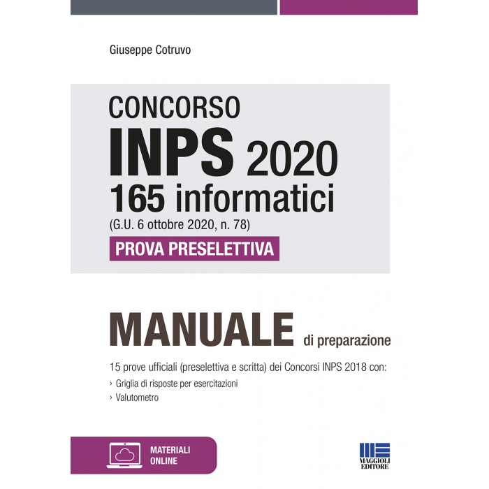 Concorso INPS 2020 informatici - Libro carta