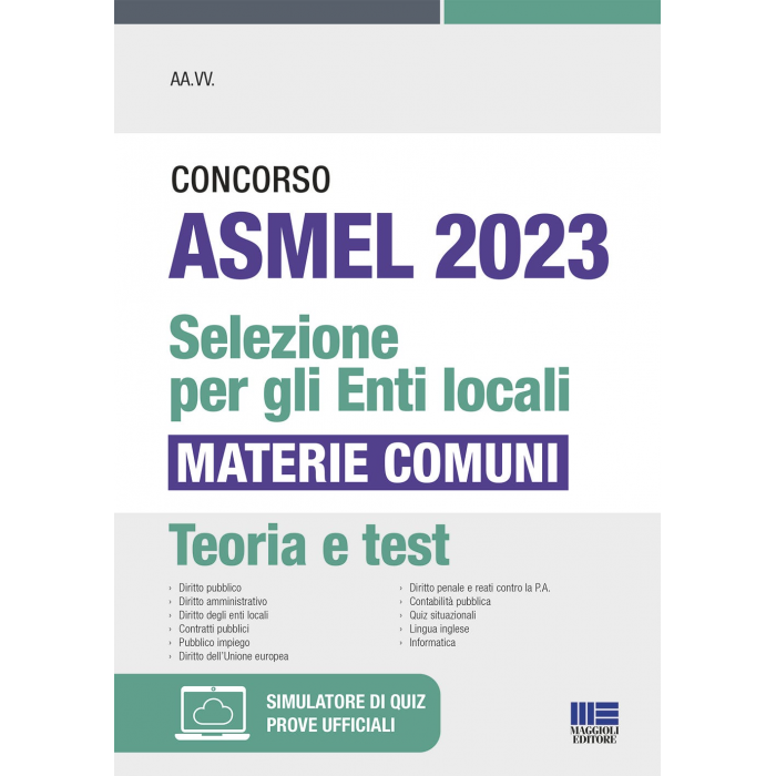 Concorso ASMEL 2023 Enti locali Manuale materie comuni 