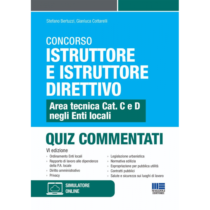 Concorso Istruttore e Istruttore Direttivo - Area tecnica Cat. C e D negli Enti locali
