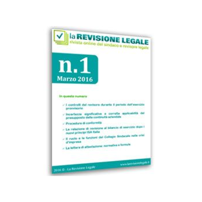 La Revisione Legale - n. 1/2016