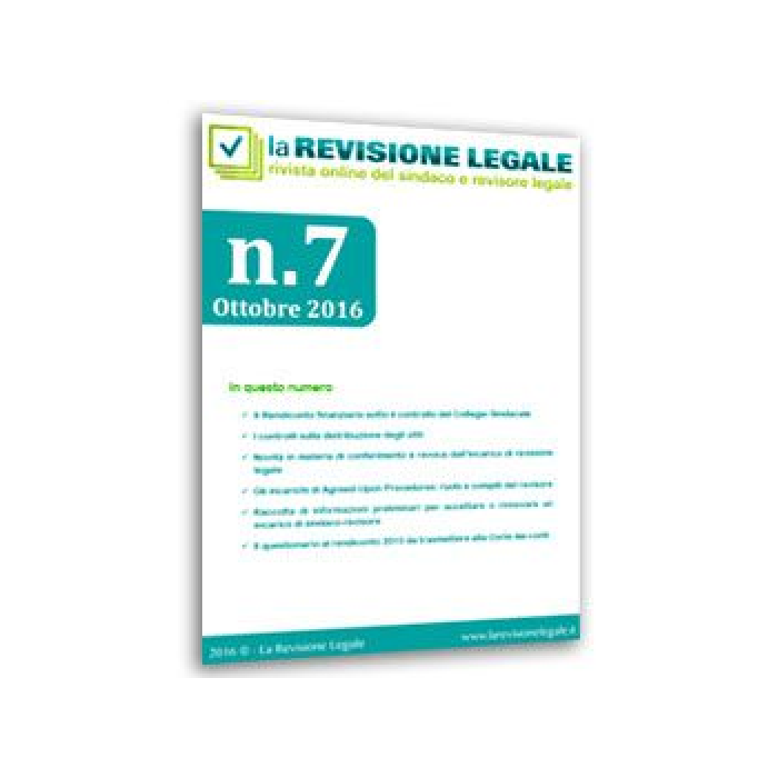 La Revisione Legale - n. 7/2016
