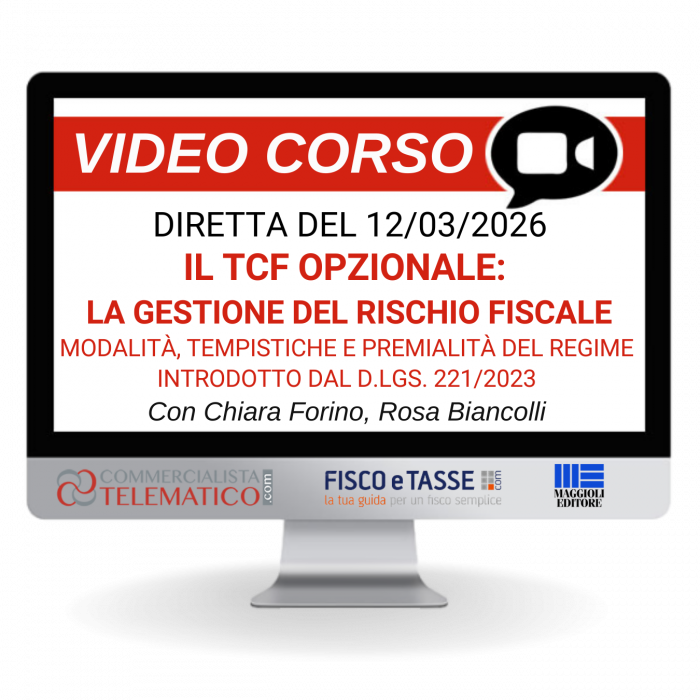 TCF Opzionale: la gestione del rischio fiscale | Corso